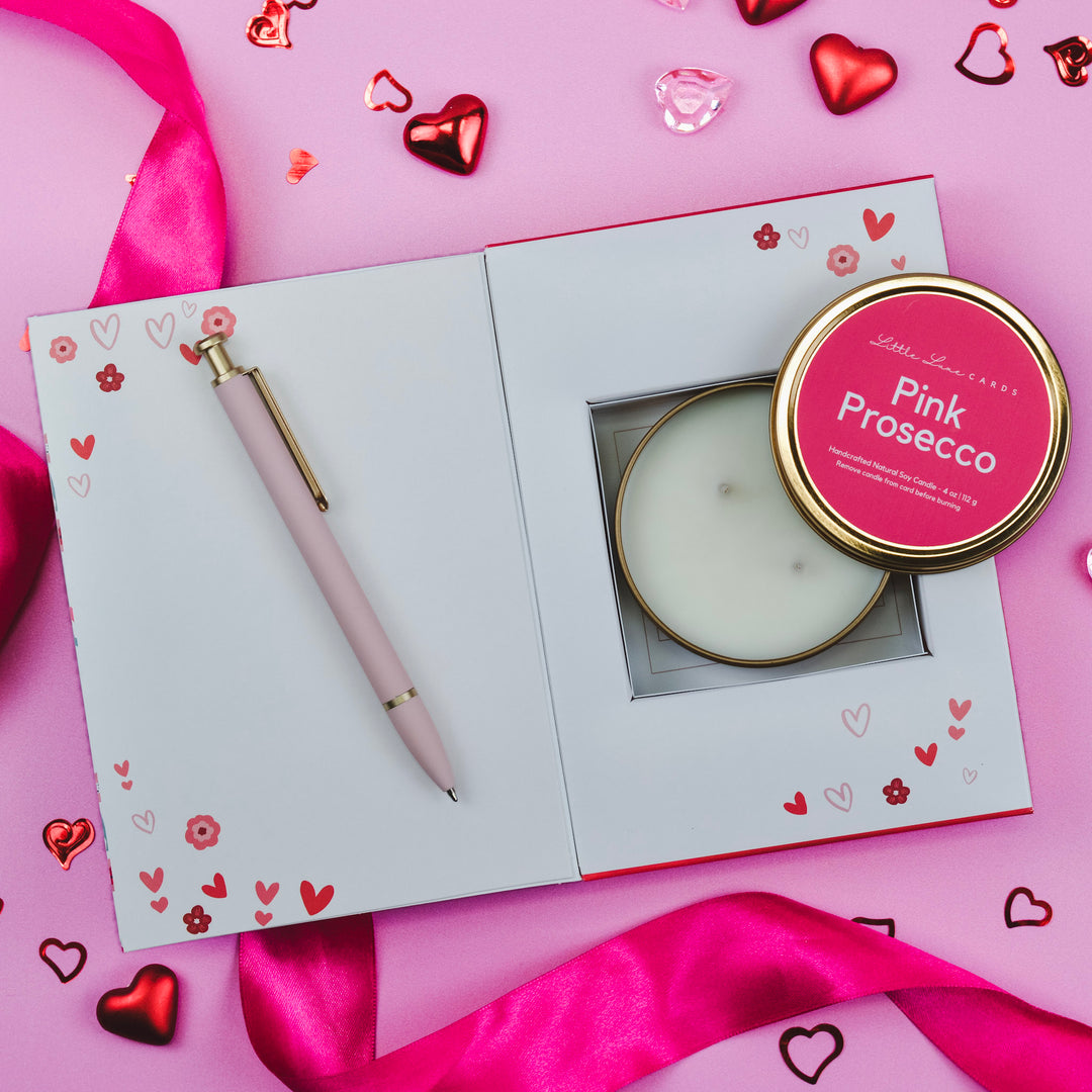 Floral Hearts Greeting Card with Gift Inside