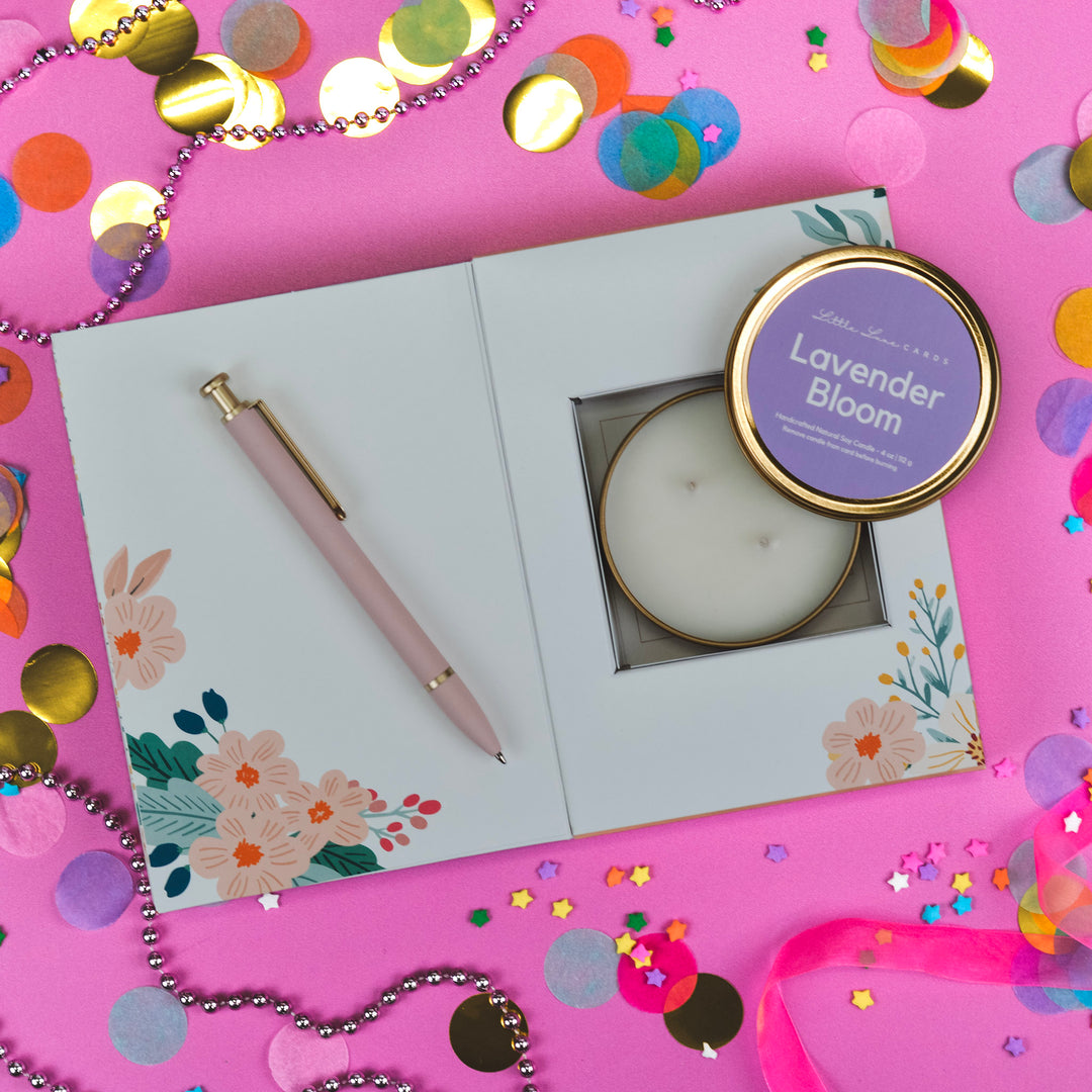 Floral Birthday Greeting Card with Gift Inside