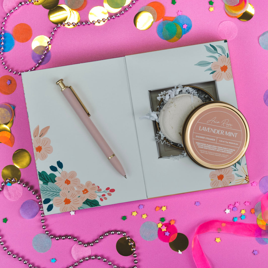 Floral Birthday Greeting Card with Gift Inside