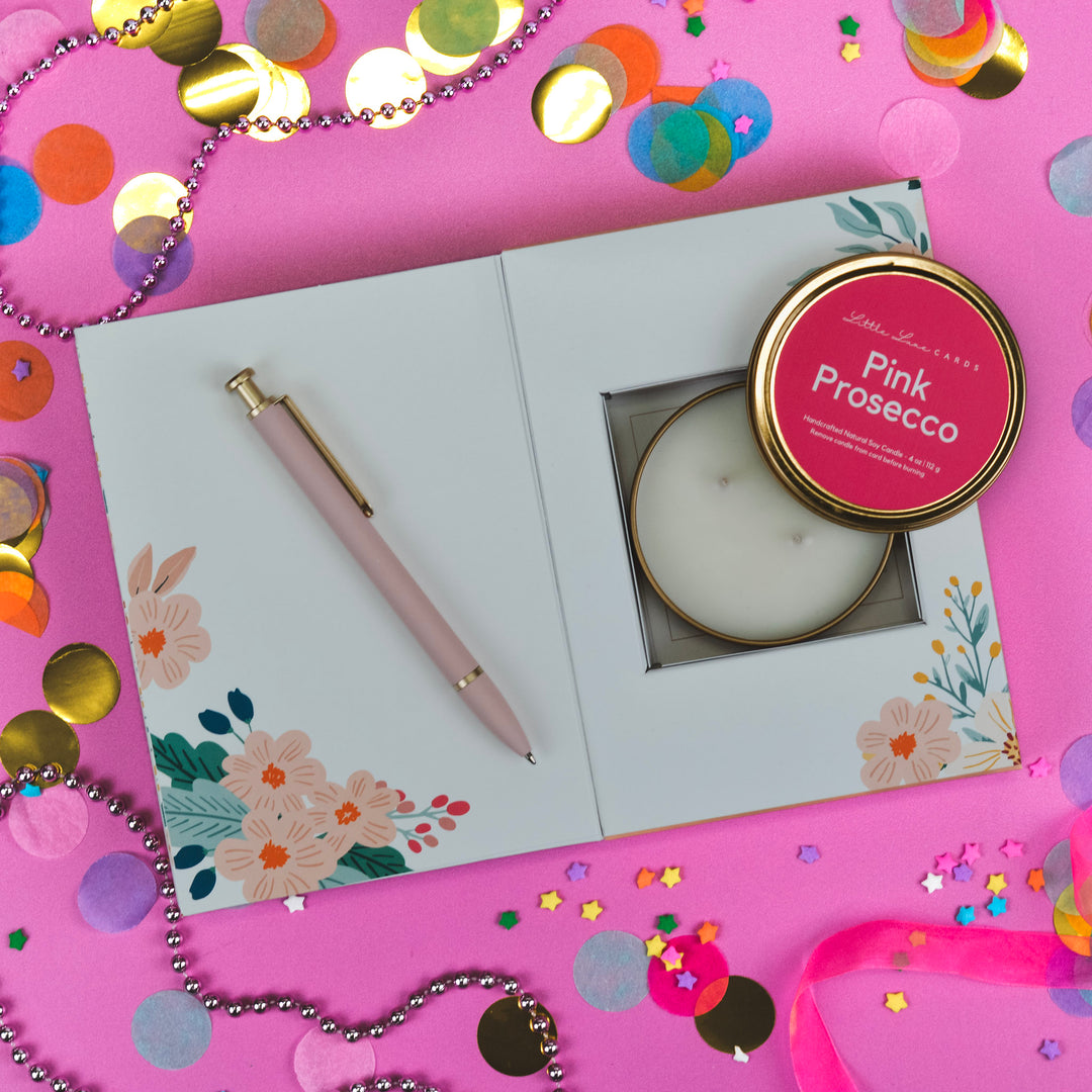 Floral Birthday Greeting Card with Gift Inside