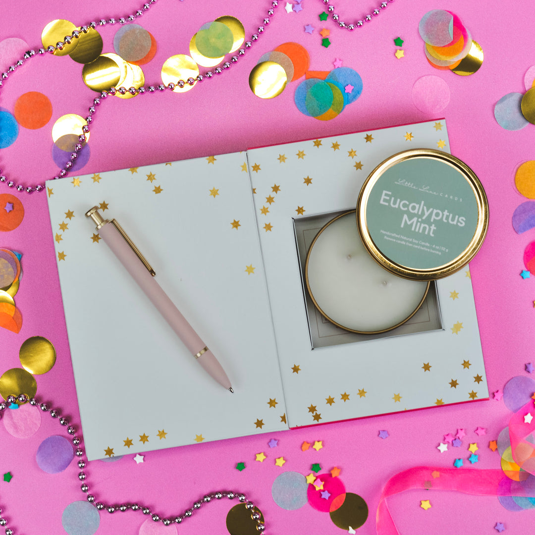 Sparkle Birthday Greeting Card with Gift Inside