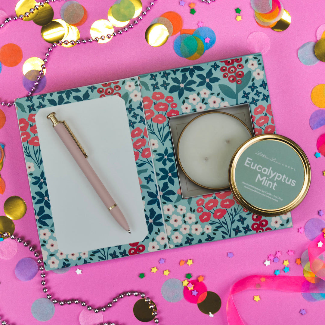 Birthday Balloons Greeting Card with Gift Inside