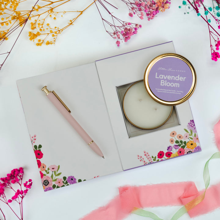 Colorful Floral Card with Gift Inside