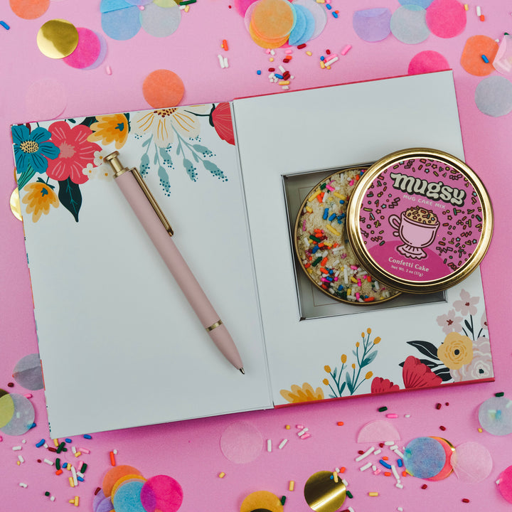 Coral Floral Card with Gift Inside