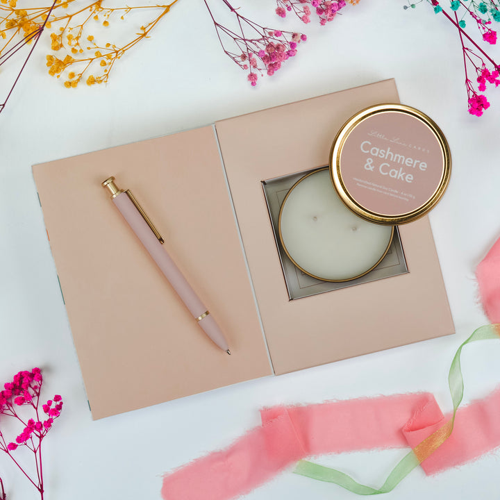 Peach Floral Card with Gift Inside