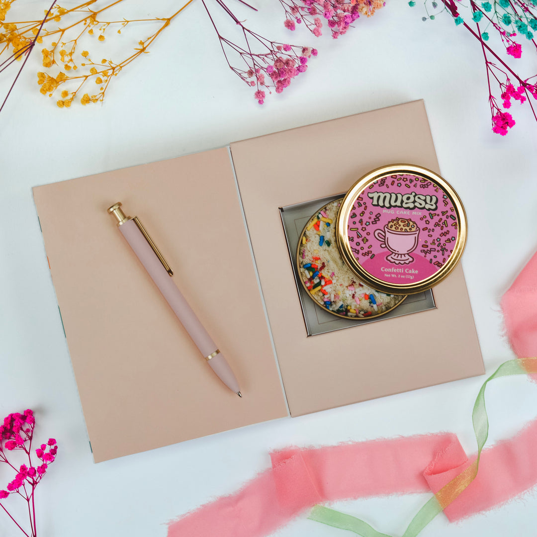 Peach Floral Card with Gift Inside