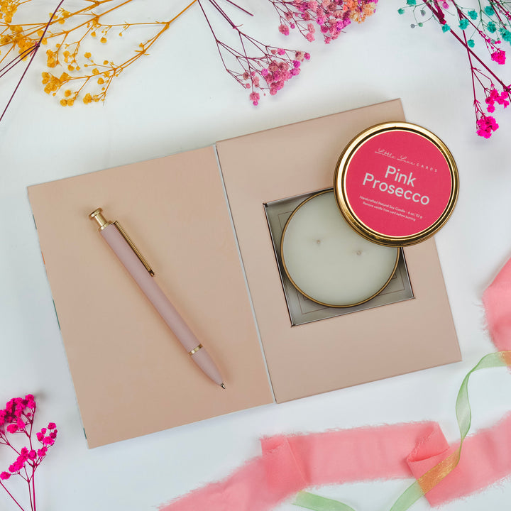 Peach Floral Card with Gift Inside