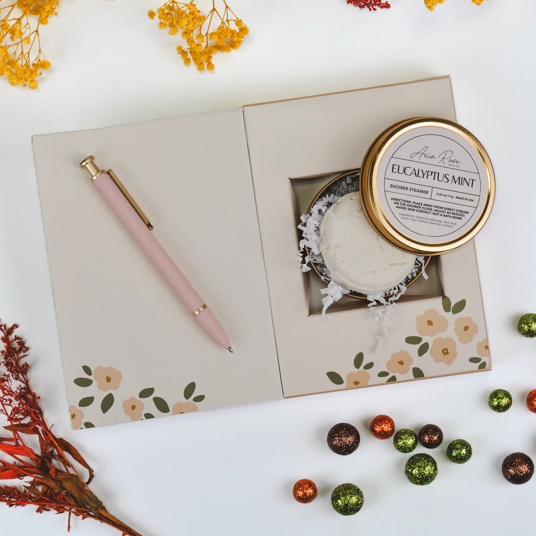 Blush & Cream Floral Card with Gift Inside