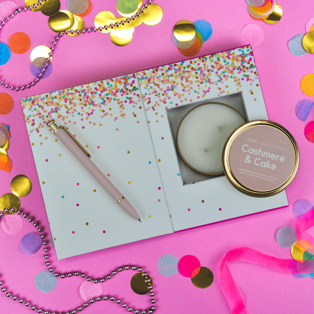 Confetti Celebration Greeting Card with Gift Inside