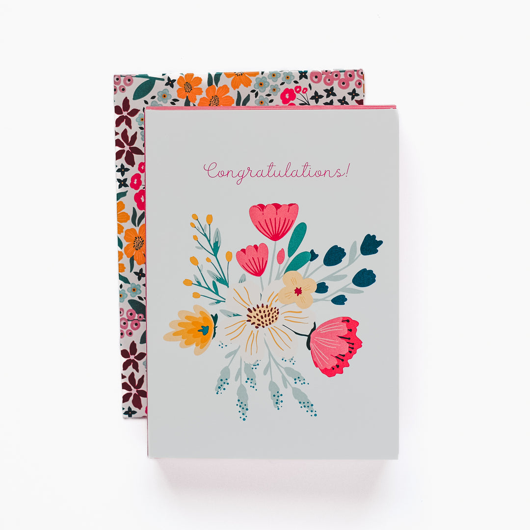 Congrats Card with Sparkling Lime Candle Inside