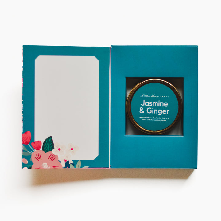 Thank You Card with Jasmine & Ginger Candle Inside