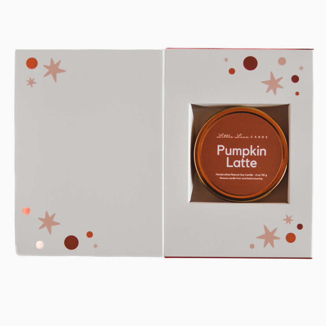 Spooky Season Card with Pumpkin Latte Candle Inside