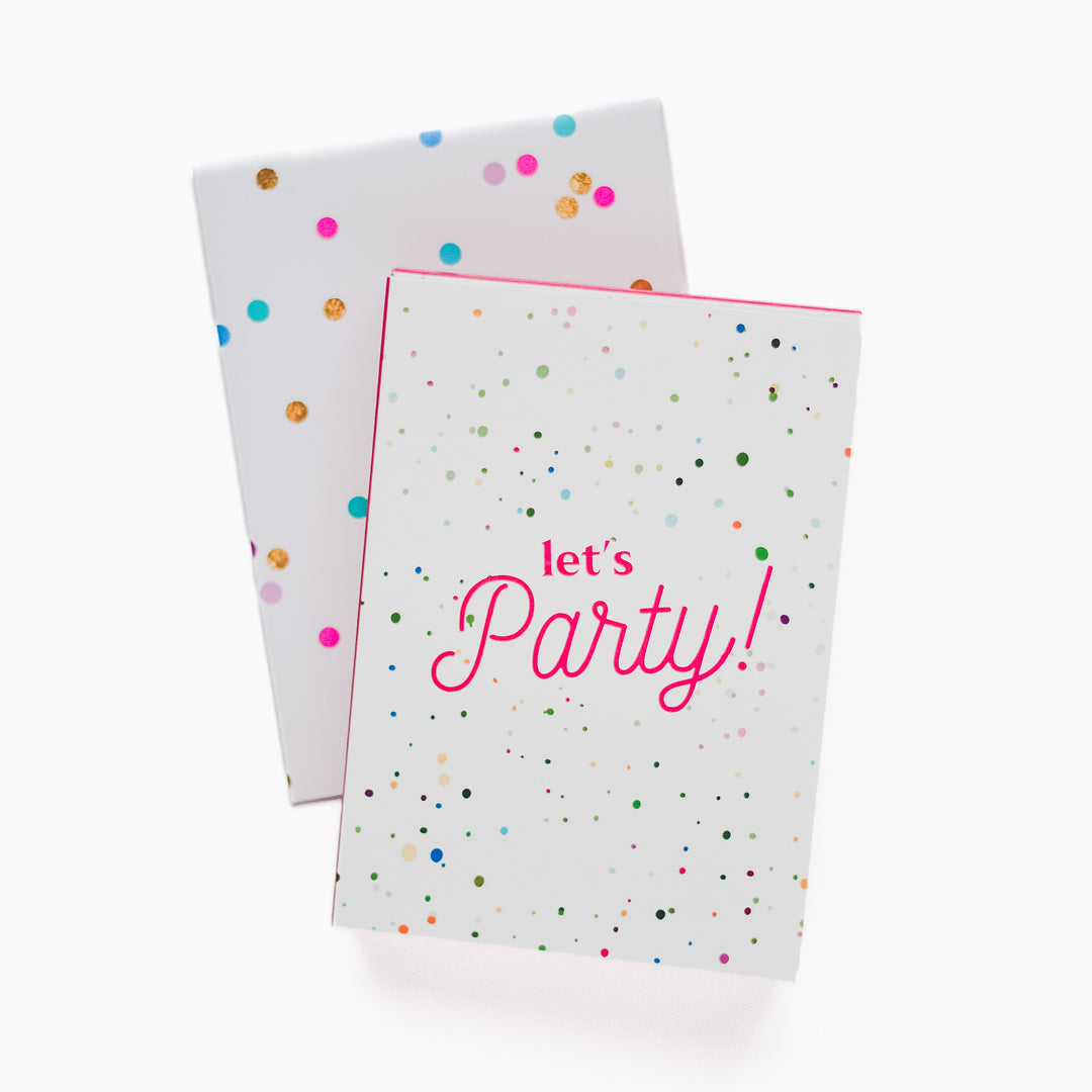 Party Celebration Card with Pink Prosecco Candle Inside