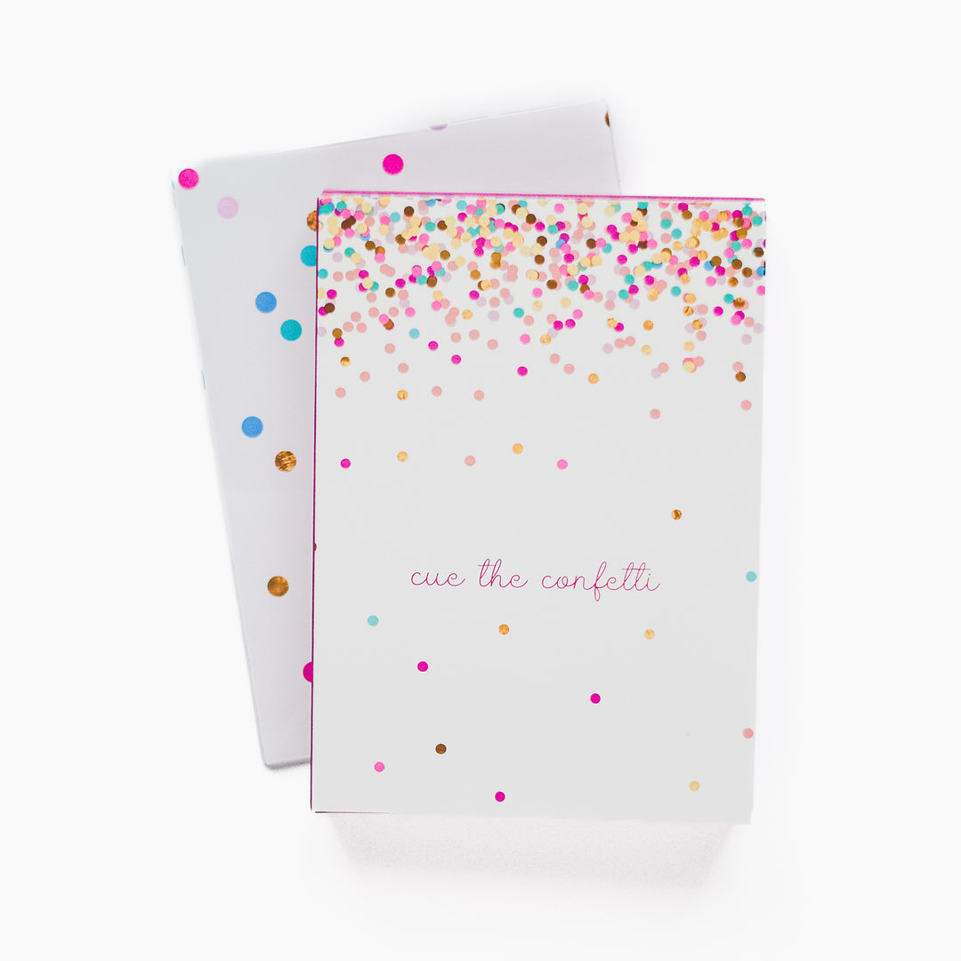 Confetti Celebration Card with Pink Prosecco Candle Inside