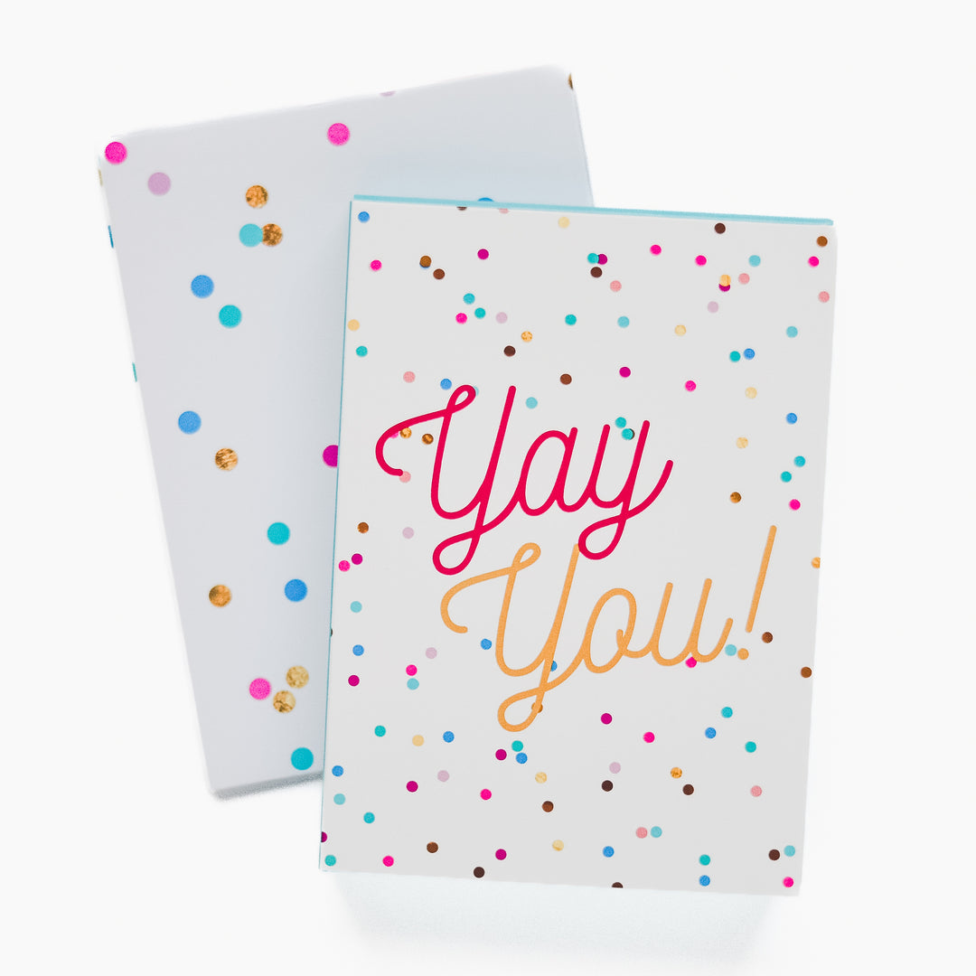 Yay You Celebration Card with Sparkling Lime Candle Inside