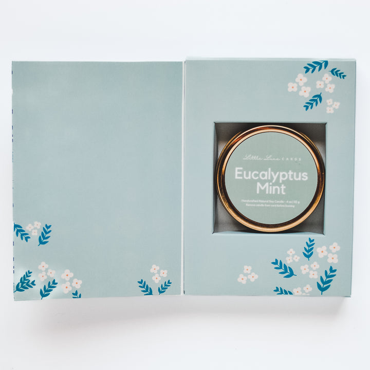 Get Well Card with Eucalyptus Mint Candle Inside