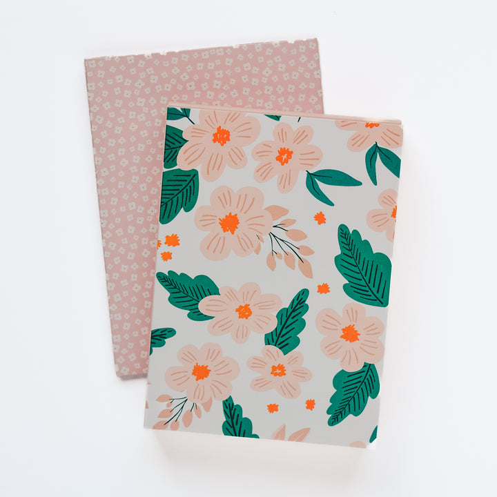 Peach Floral Card with White Lily Candle Inside