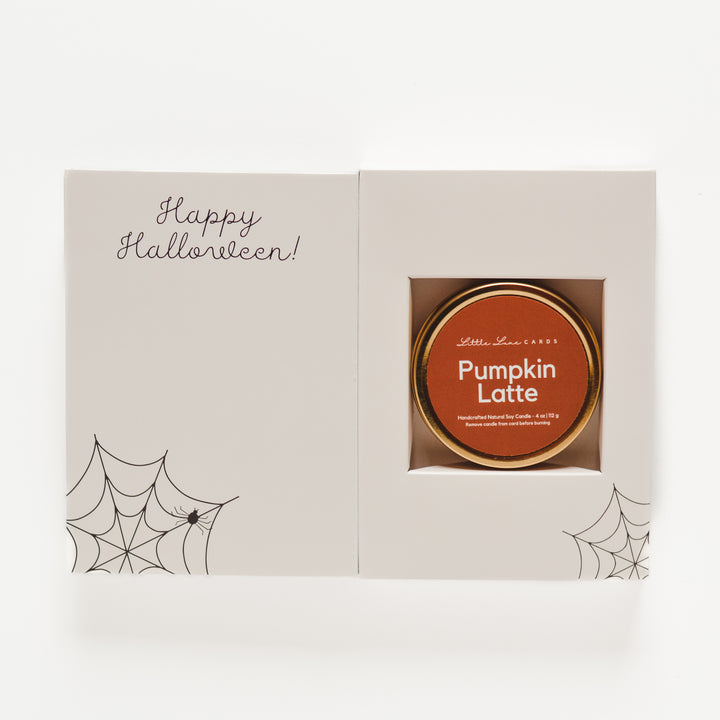 Hey Boo Card with Pumpkin Latte Candle Inside