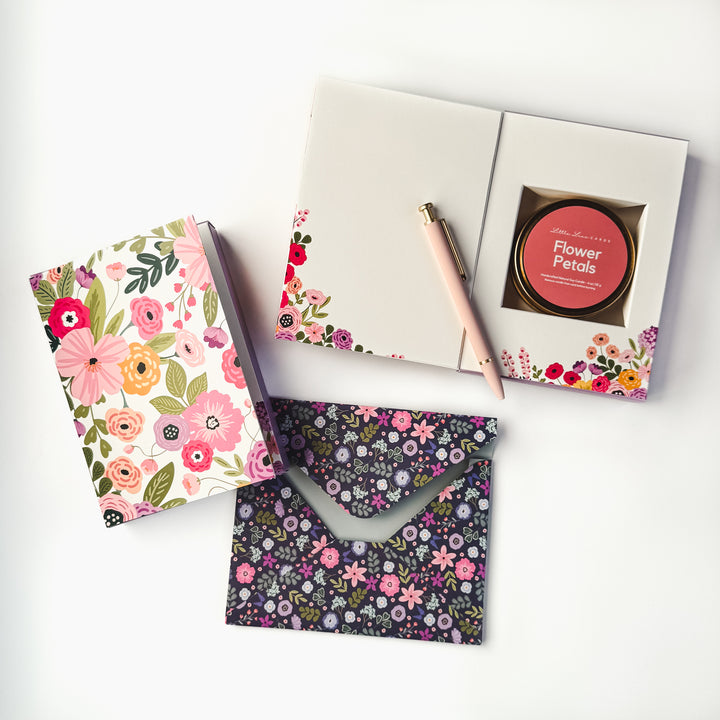Colorful Floral Card with Scented Candle Inside