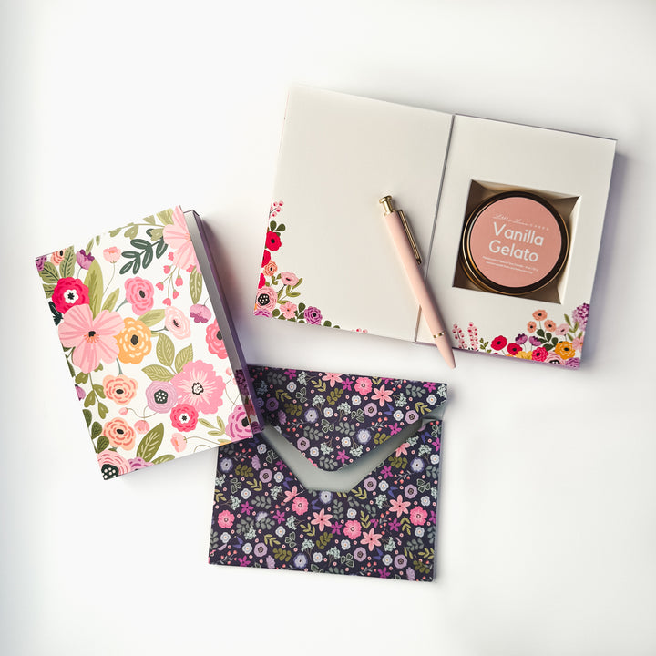 Colorful Floral Card with Scented Candle Inside