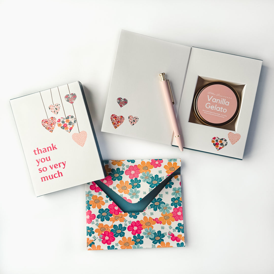 Thank You Hearts Card with Scented Candle Inside