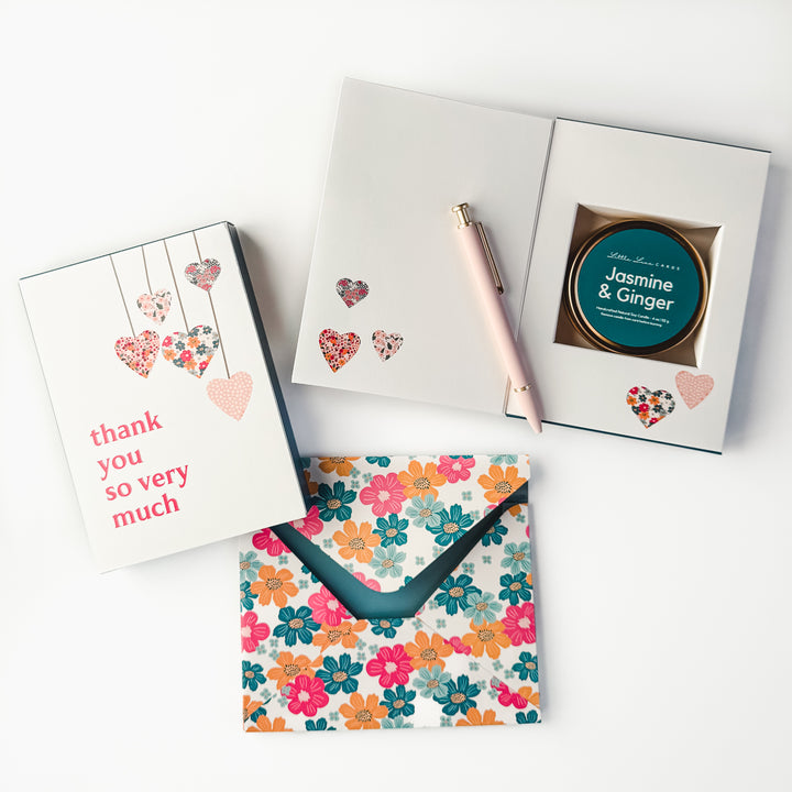 Thank You Hearts Card with Scented Candle Inside