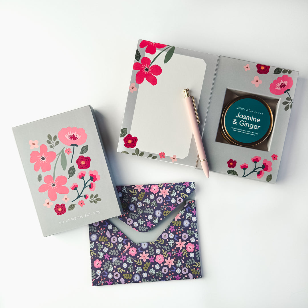 Grateful for You Card with Scented Candle Inside