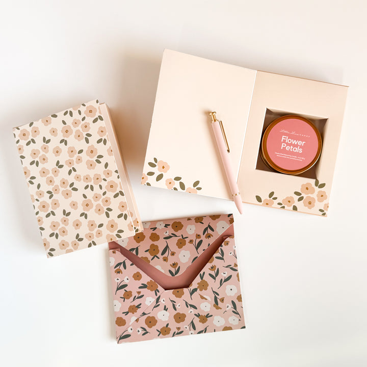 Blush & Cream Floral Card with Scented Candle Inside
