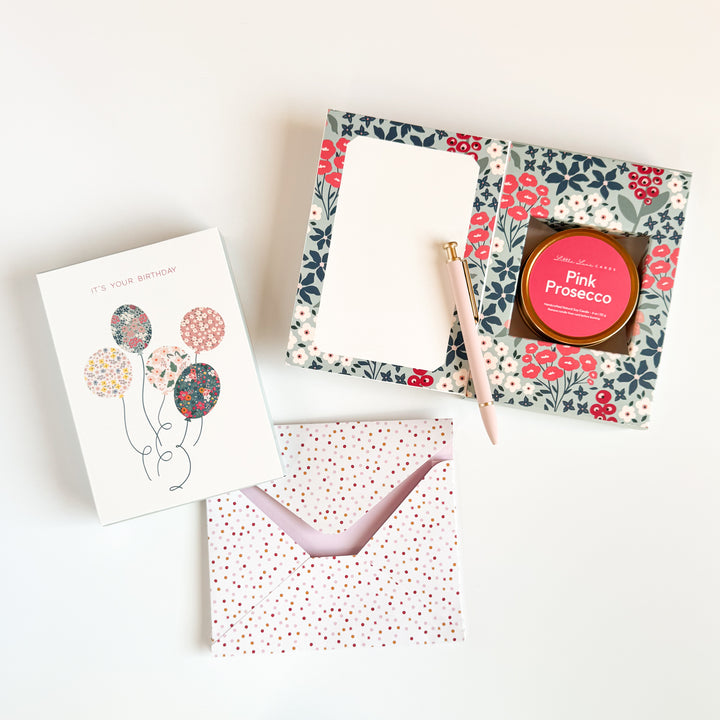 Birthday Balloons Greeting Card with Scented Candle Inside