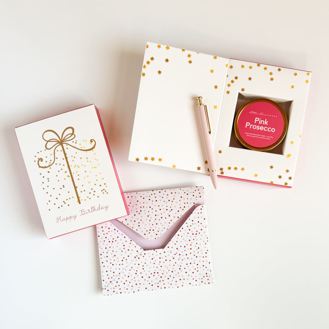 Sparkle Birthday Greeting Card with Scented Candle Inside