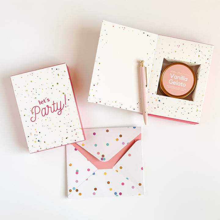 Party Celebration Card with Scented Candle Inside