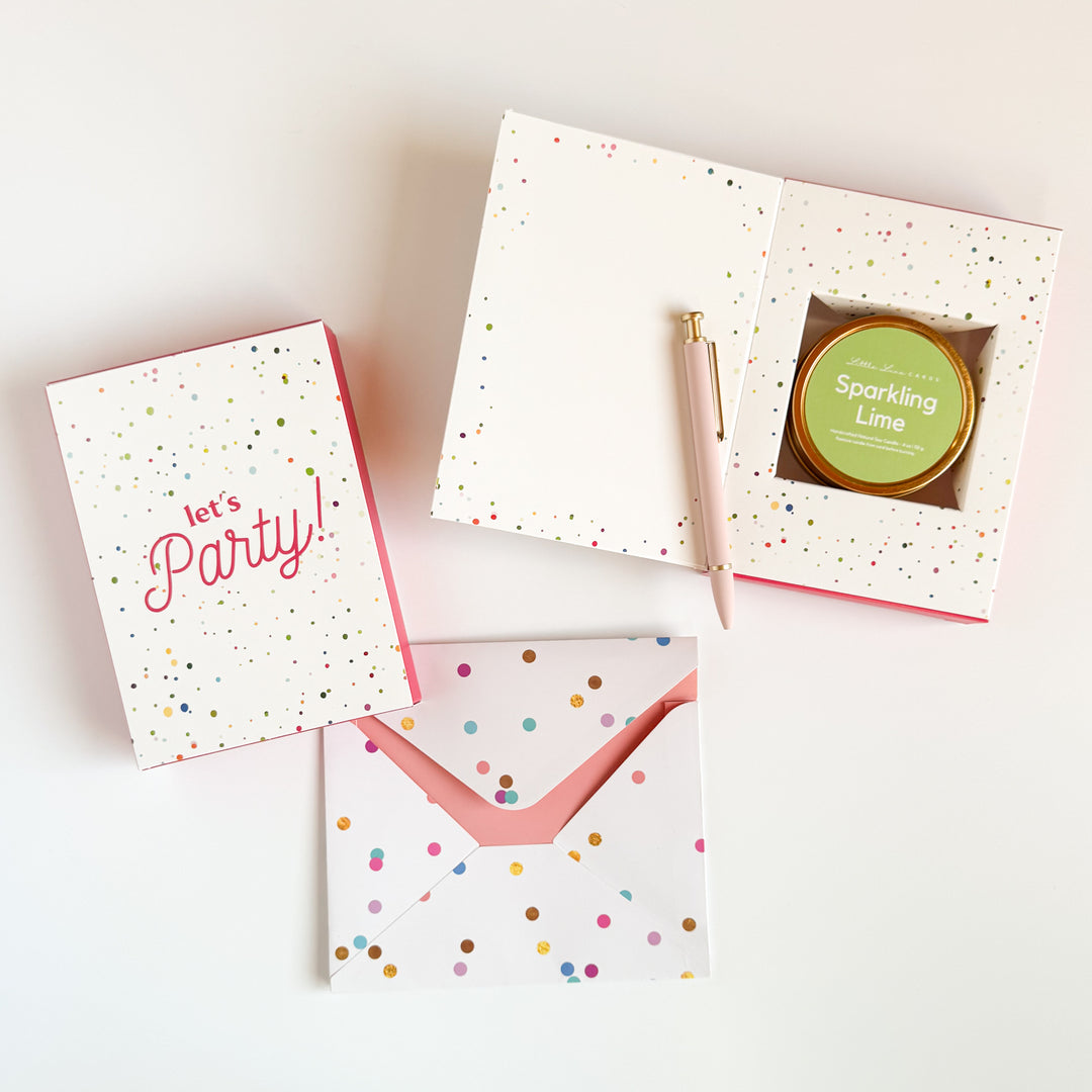 Party Celebration Card with Scented Candle Inside
