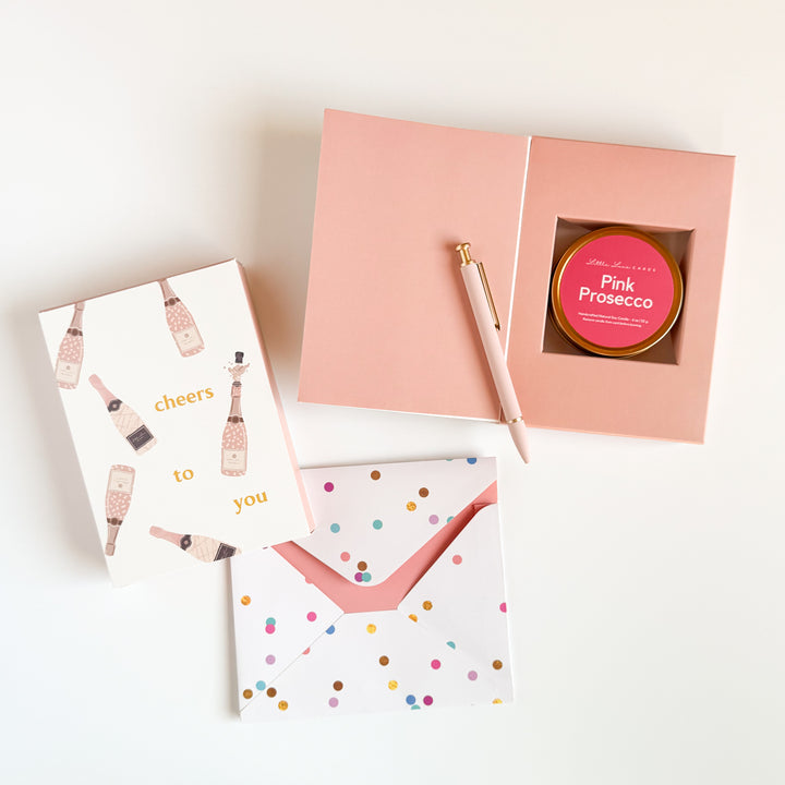 Cheers Celebration Greeting Card with Scented Candle Inside