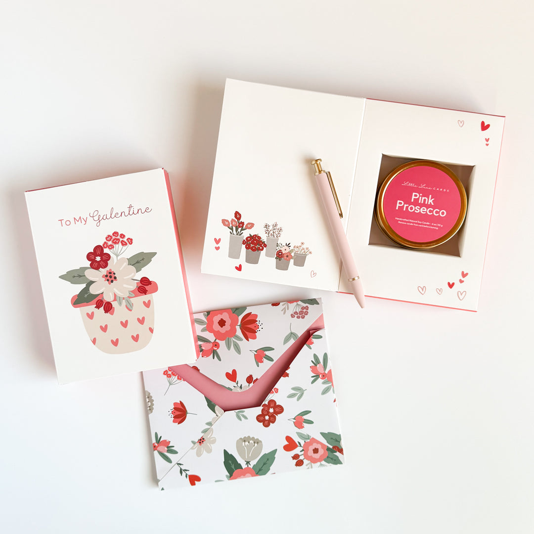 Galentine's Day Greeting Card with Scented Candle Inside