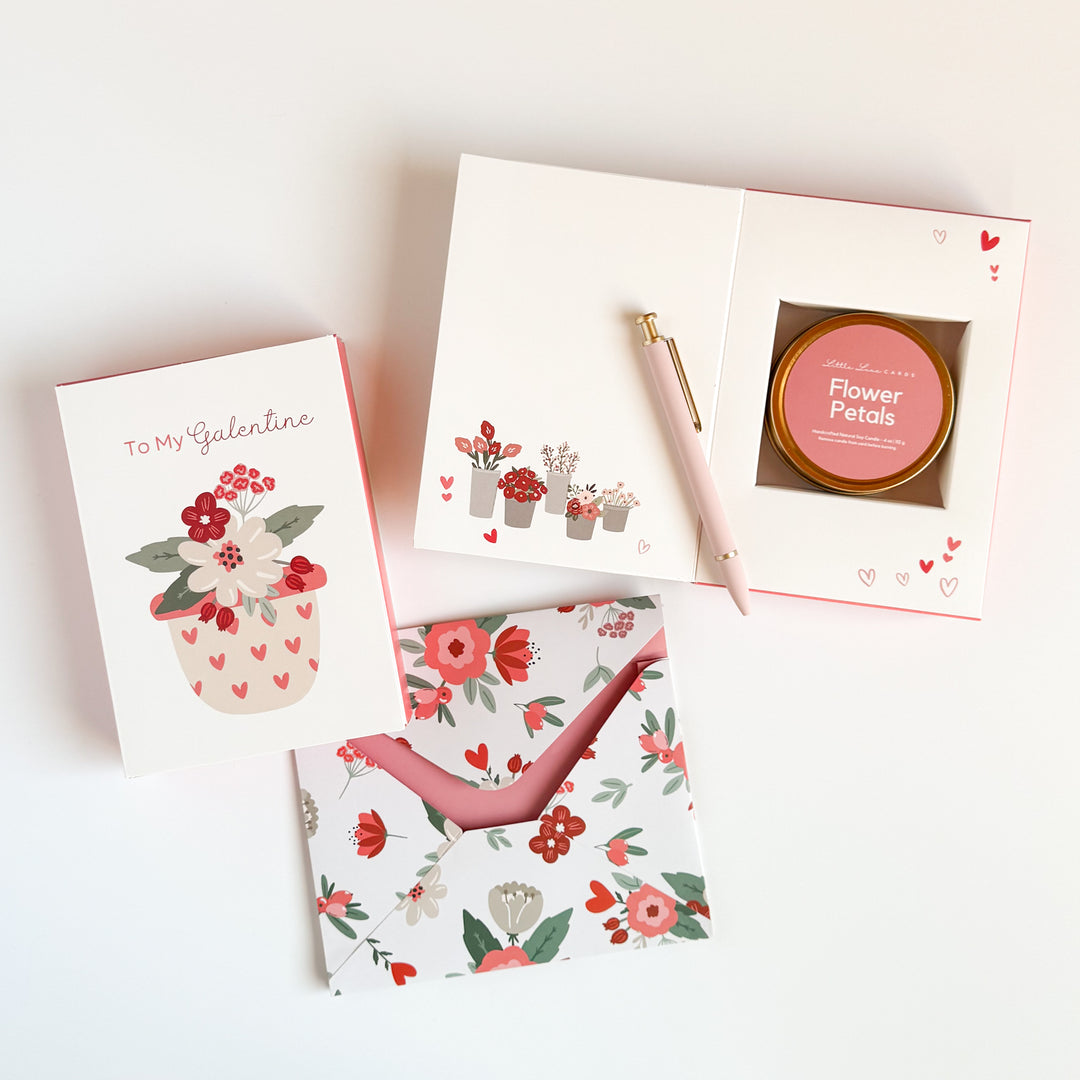 Galentine's Day Greeting Card with Scented Candle Inside