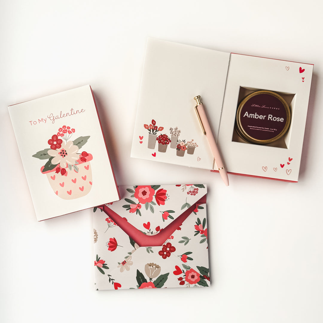 Galentine's Day Greeting Card with Scented Candle Inside